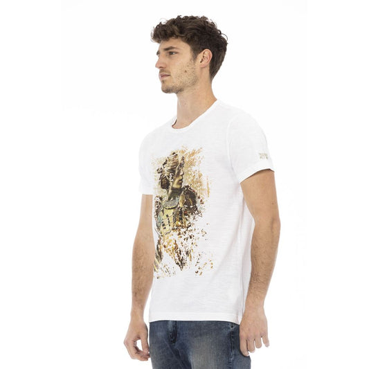 White Cotton Men T-Shirt-Trussardi Action-LabelTerrace.com