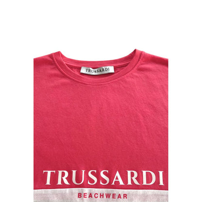 White Cotton Men T-Shirt-Trussardi Beachwear-LabelTerrace.com