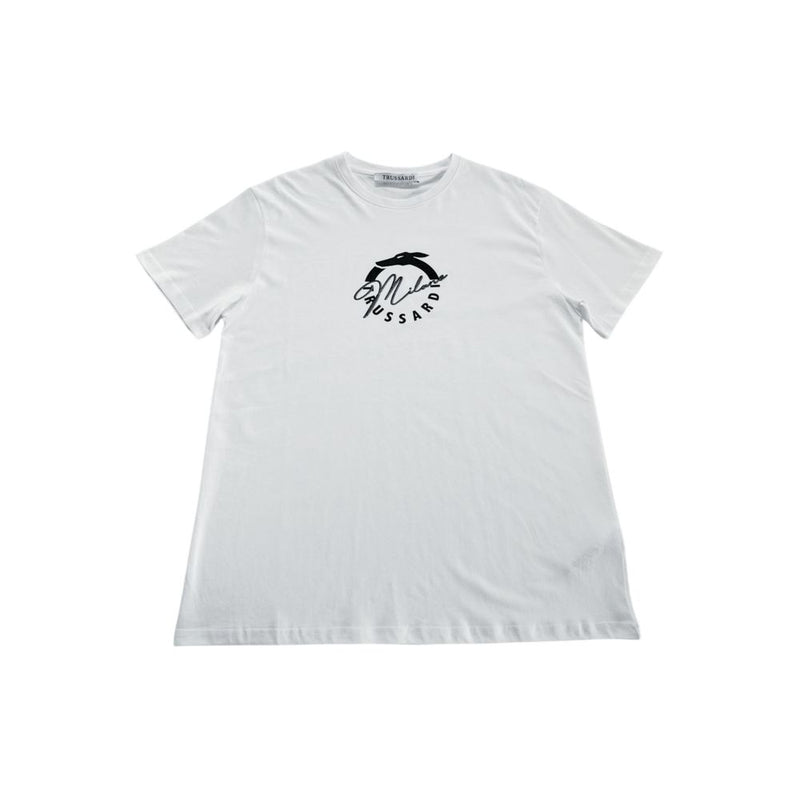 White Cotton Men T-Shirt-Trussardi Beachwear-LabelTerrace.com
