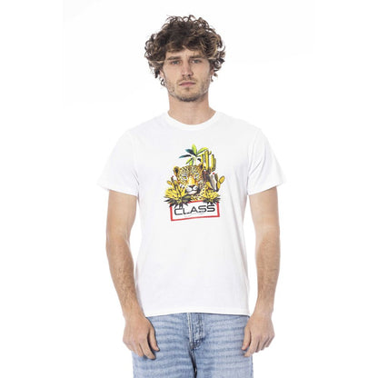 White Cotton Men T-Shirt-Cavalli Class-LabelTerrace.com