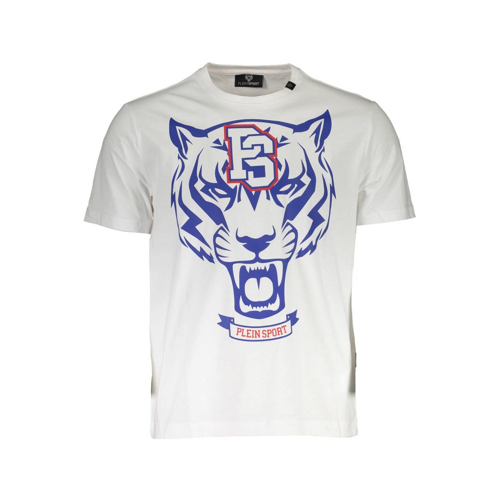 White Cotton Men T-Shirt-Plein Sport-LabelTerrace.com