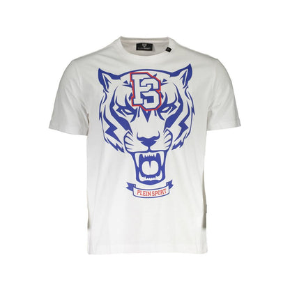 White Cotton Men T-Shirt-Plein Sport-LabelTerrace.com