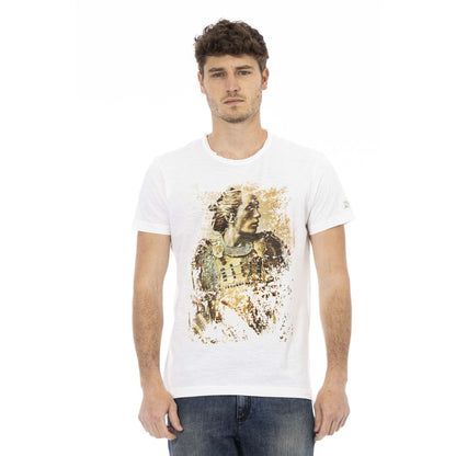 White Cotton Men T-Shirt-Trussardi Action-LabelTerrace.com