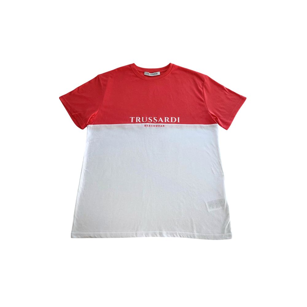 White Cotton Men T-Shirt-Trussardi Beachwear-LabelTerrace.com