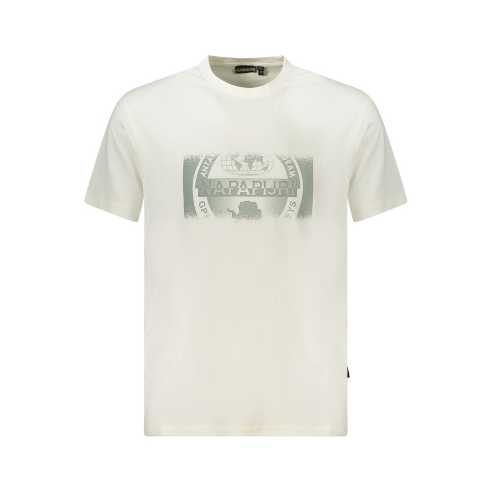 White Cotton Men T-Shirt