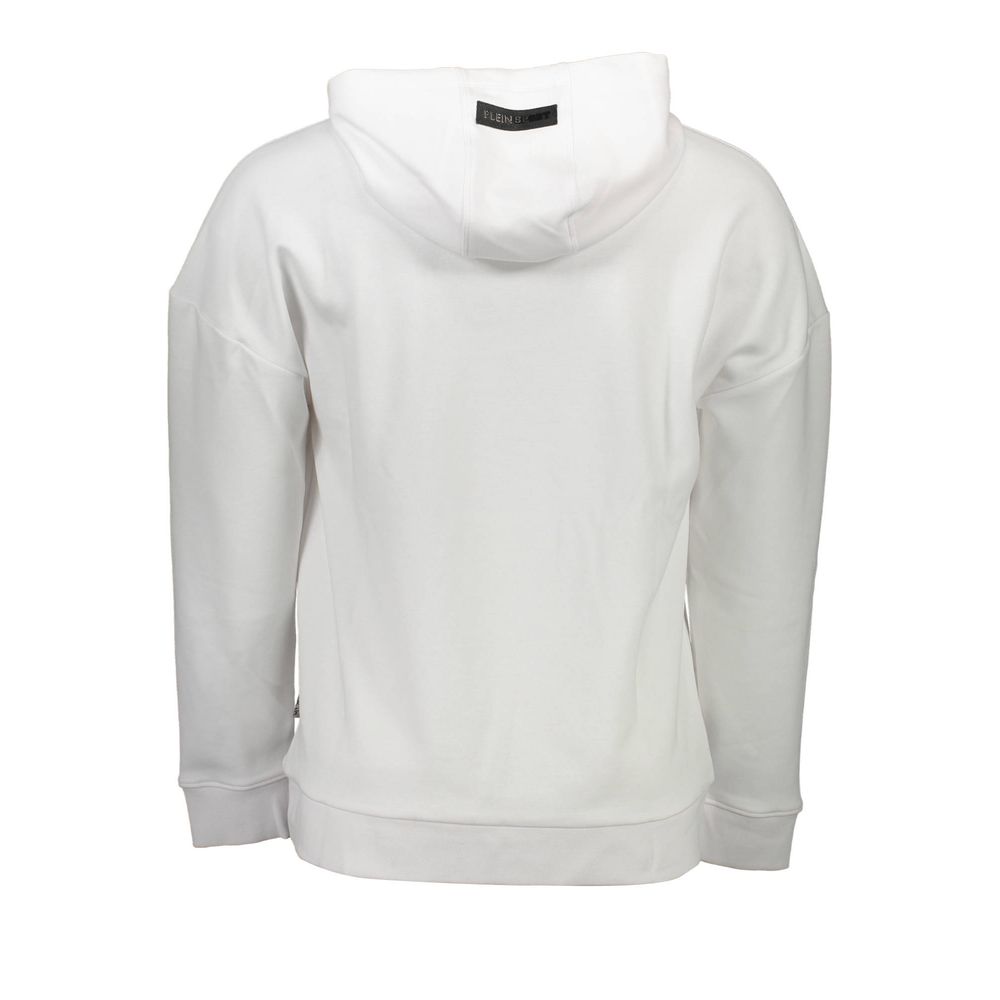 White Cotton Men's Hooded Sweatshirt