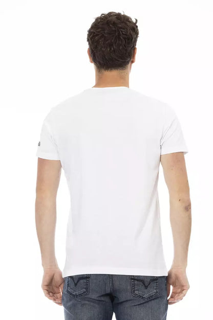White Cotton Men's T-Shirt-Trussardi Action-LabelTerrace.com