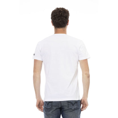 White Cotton Men's T-Shirt-Trussardi Action-LabelTerrace.com