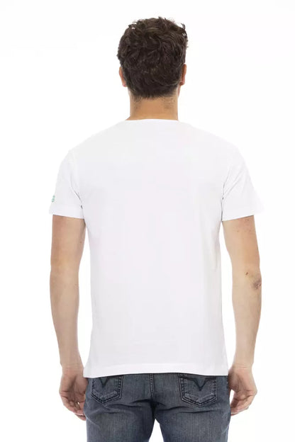 White Cotton Men's T-Shirt-Trussardi Action-LabelTerrace.com