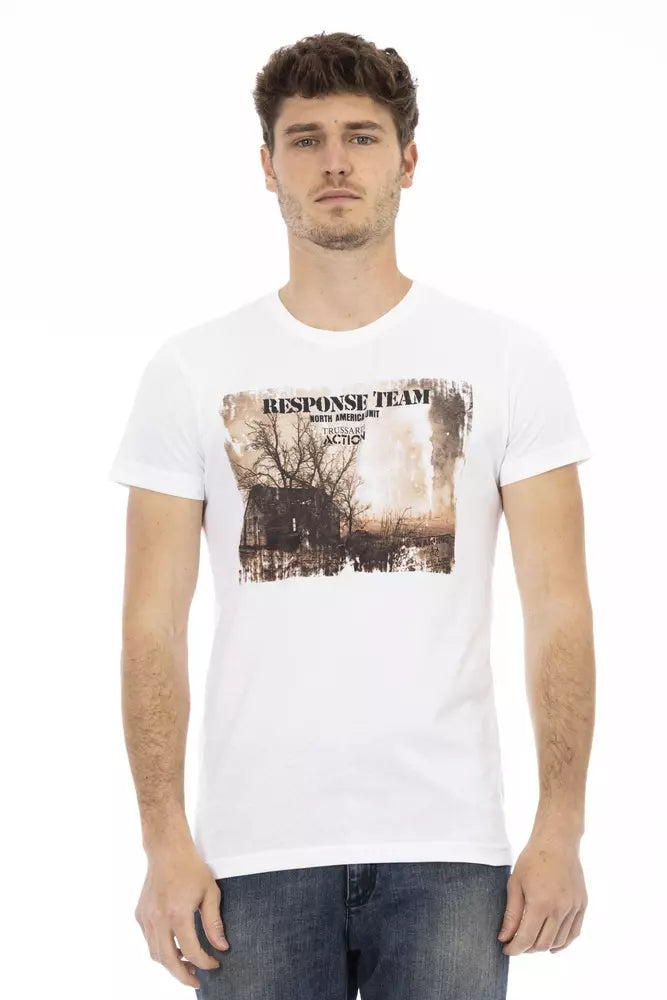 White Cotton Men's T-Shirt