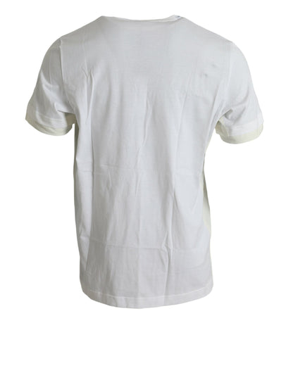 White Cotton Pocket Short Sleeves T-shirt-Dolce & Gabbana-LabelTerrace.com