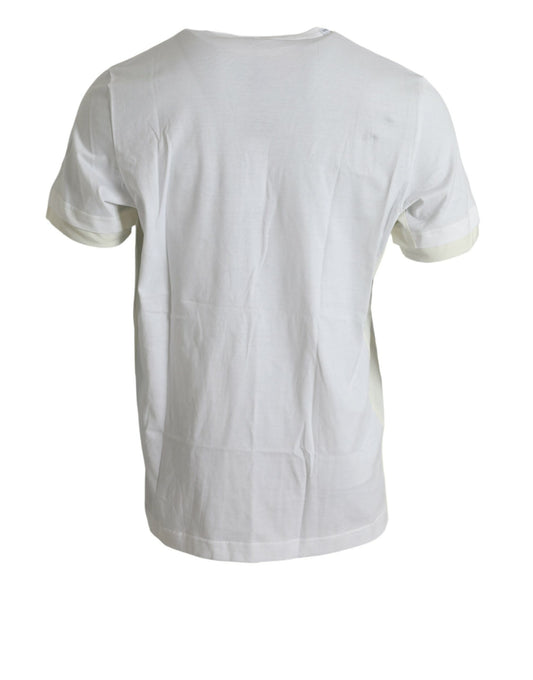 White Cotton Pocket Short Sleeves T-shirt-Dolce & Gabbana-LabelTerrace.com