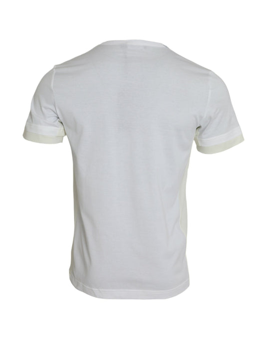 White Cotton Pocket Short Sleeves T-shirt-Dolce & Gabbana-LabelTerrace.com