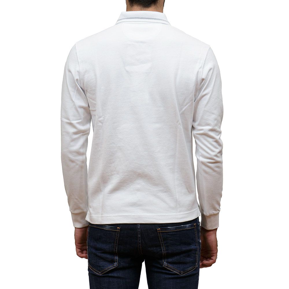 White Cotton Polo Shirt-La Martina-LabelTerrace.com