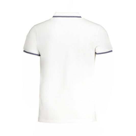 White Cotton Polo Shirt-Cavalli Class-LabelTerrace.com