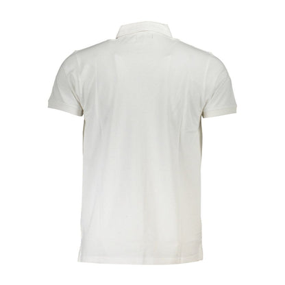 White Cotton Polo Shirt-Cavalli Class-LabelTerrace.com