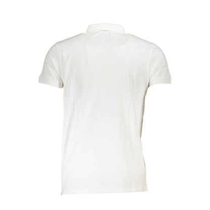 White Cotton Polo Shirt-Cavalli Class-LabelTerrace.com