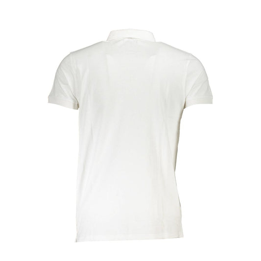 White Cotton Polo Shirt-Cavalli Class-LabelTerrace.com
