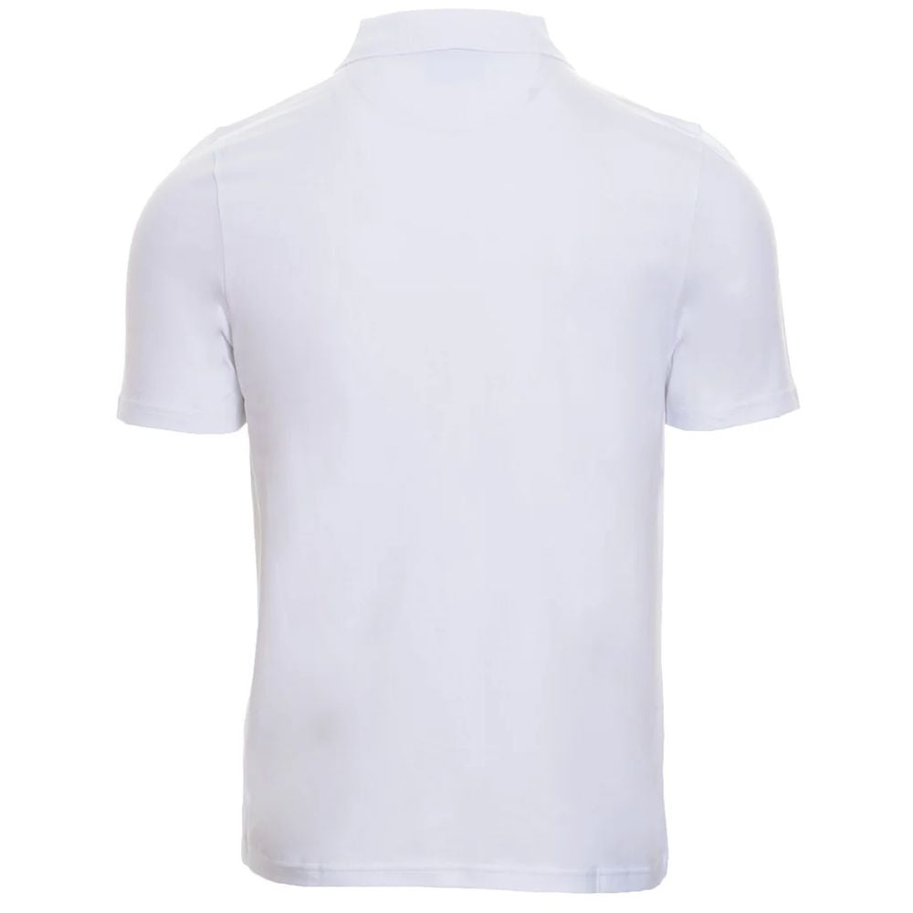 White Cotton Polo Shirt-Alpha Studio-LabelTerrace.com