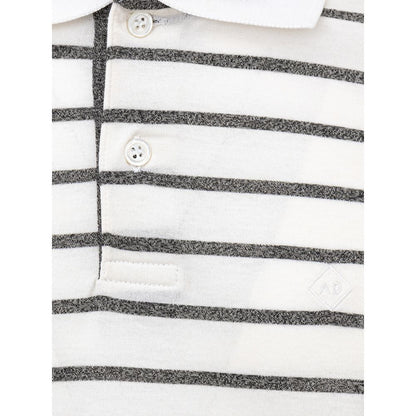 White Cotton Polo Shirt-Dunhill-LabelTerrace.com