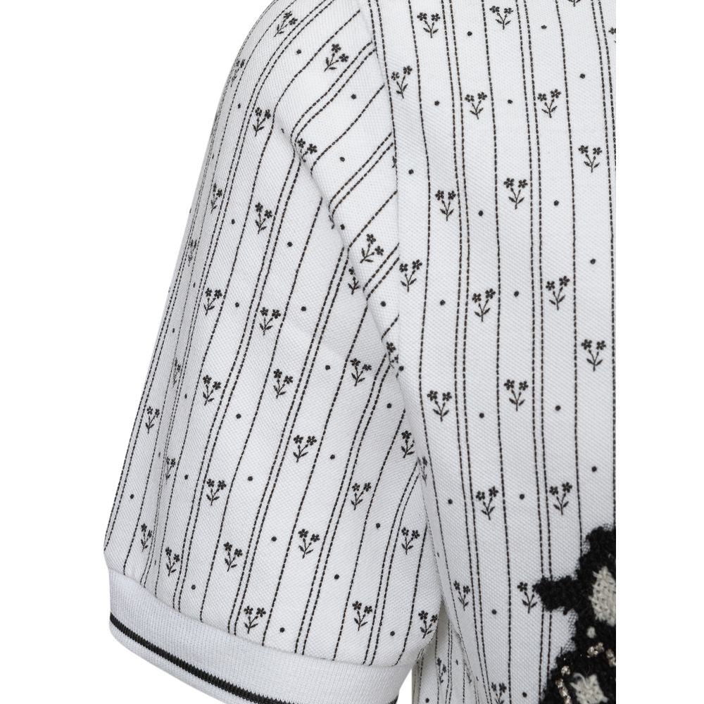 قميص بولو قطني أبيض