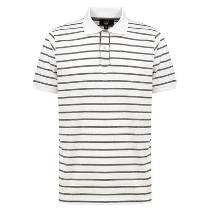 White Cotton Polo Shirt-Dunhill-LabelTerrace.com