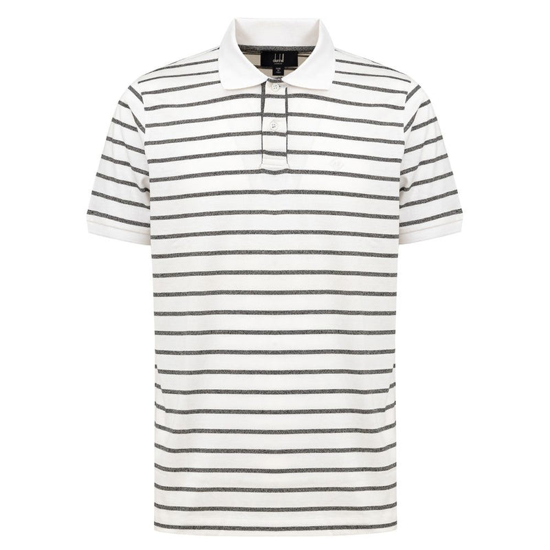 White Cotton Polo Shirt-Dunhill-LabelTerrace.com