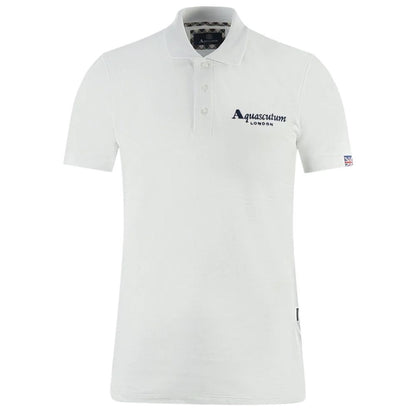 White Cotton Polo Shirt-Aquascutum-LabelTerrace.com