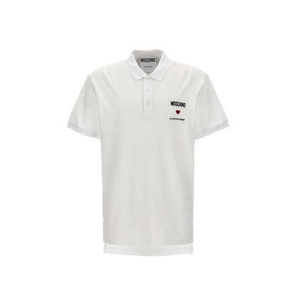 In Love We Trust Cotton Polo-Moschino Couture-LabelTerrace.com