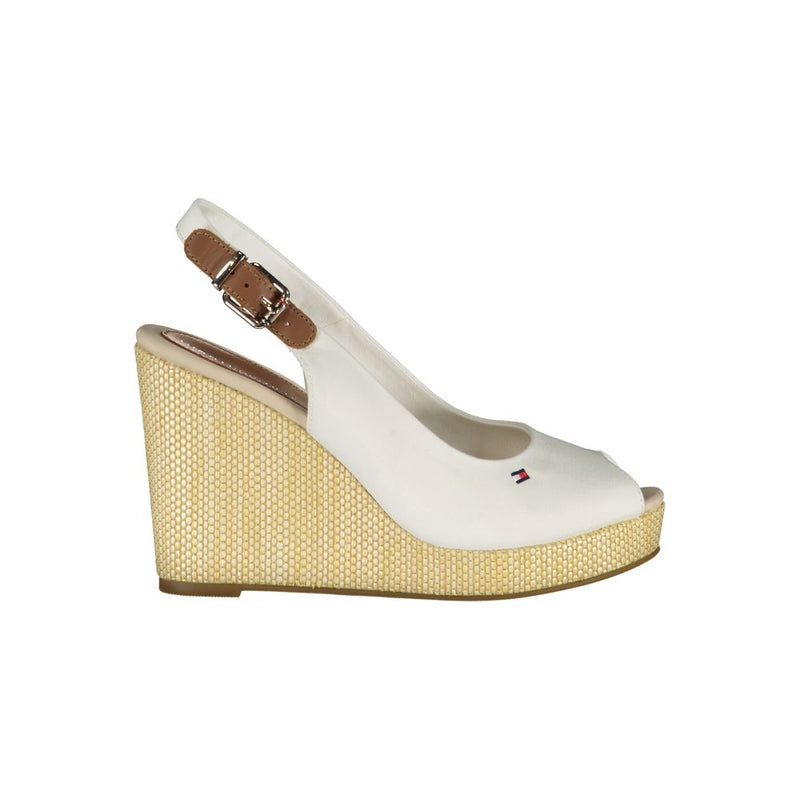 White Cotton Sandal-Tommy Hilfiger-LabelTerrace.com