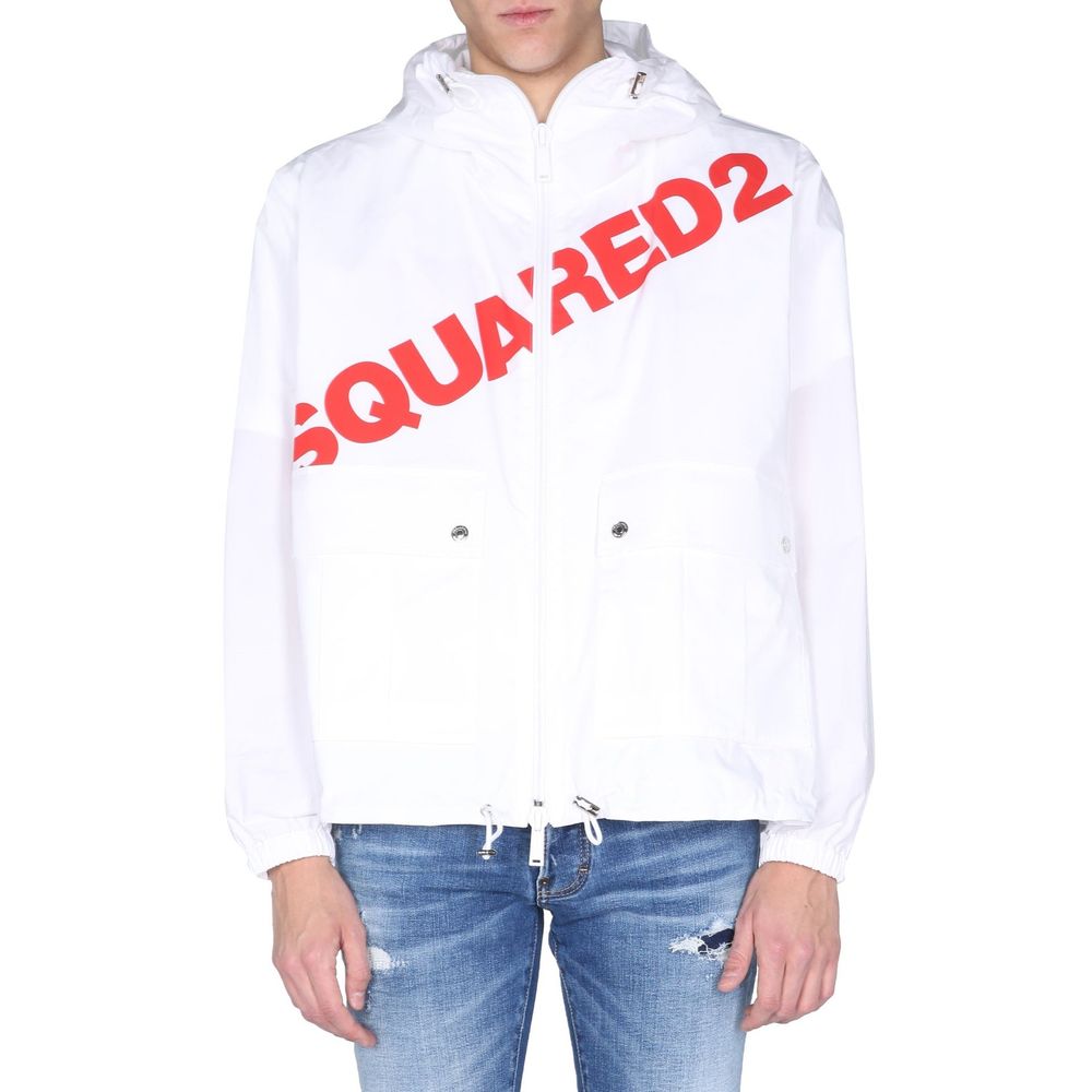 Logo Hooded Windbreaker-Dsquared²-LabelTerrace.com