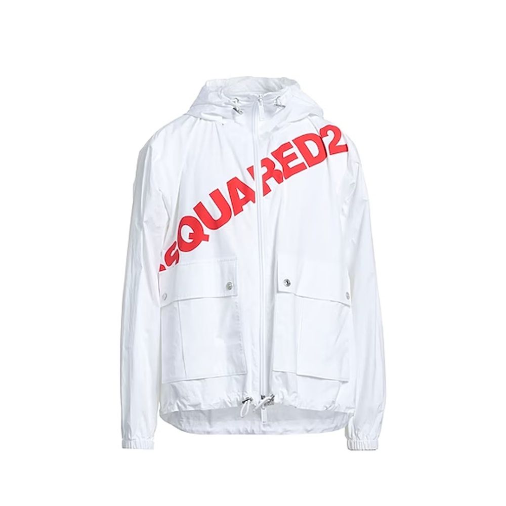 Logo Hooded Windbreaker-Dsquared²-LabelTerrace.com