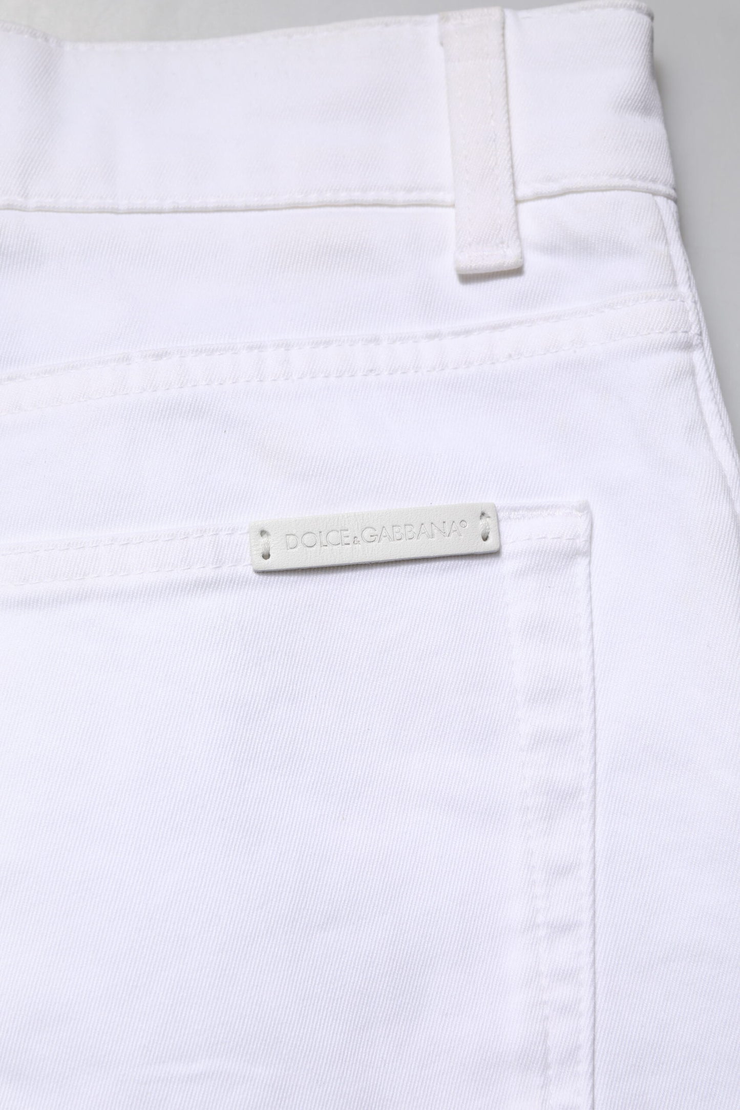 White Cotton Skinny Men Denim Jeans-Dolce & Gabbana-LabelTerrace.com