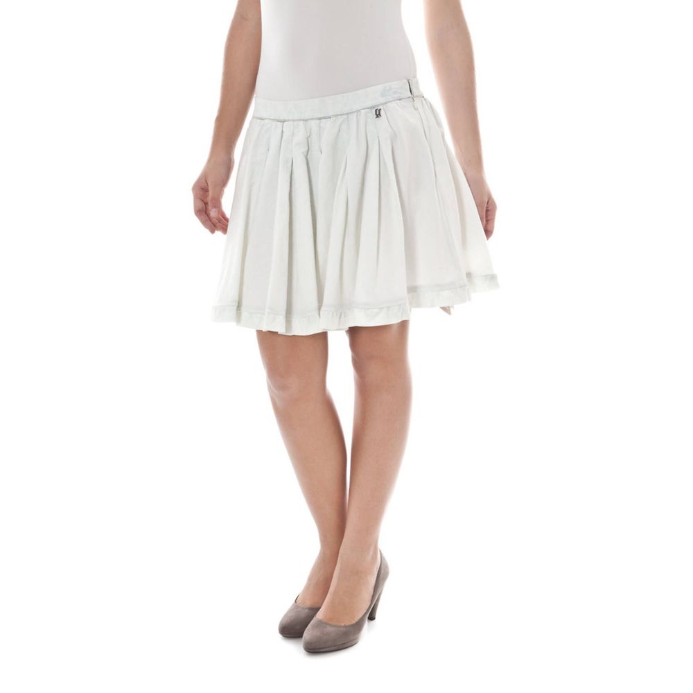White Cotton Skirt-John Galliano-LabelTerrace.com