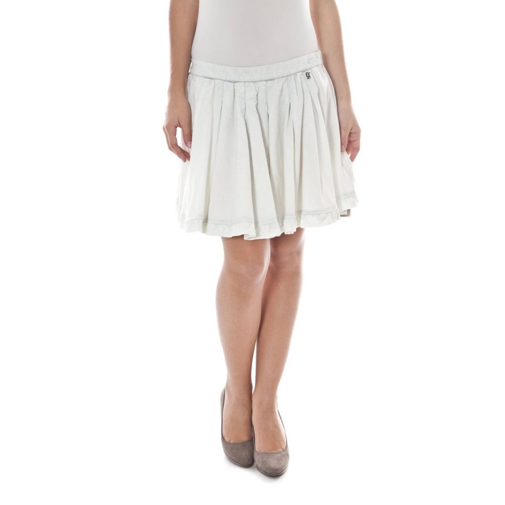 White Cotton Skirt-John Galliano-LabelTerrace.com