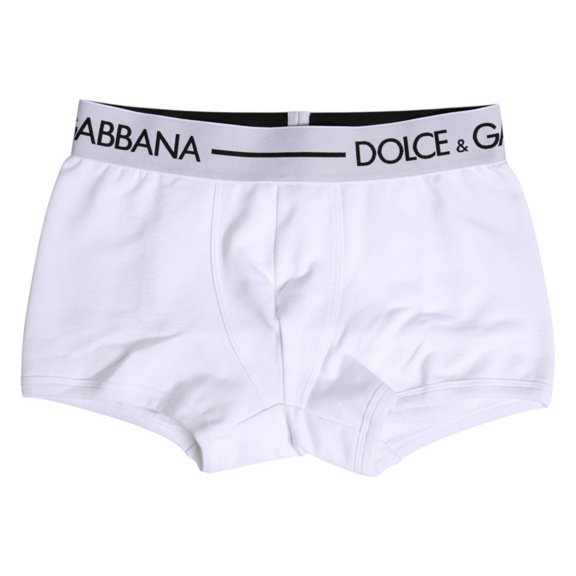 White Cotton Stretch Regular Boxer Underwear-Dolce & Gabbana-LabelTerrace.com