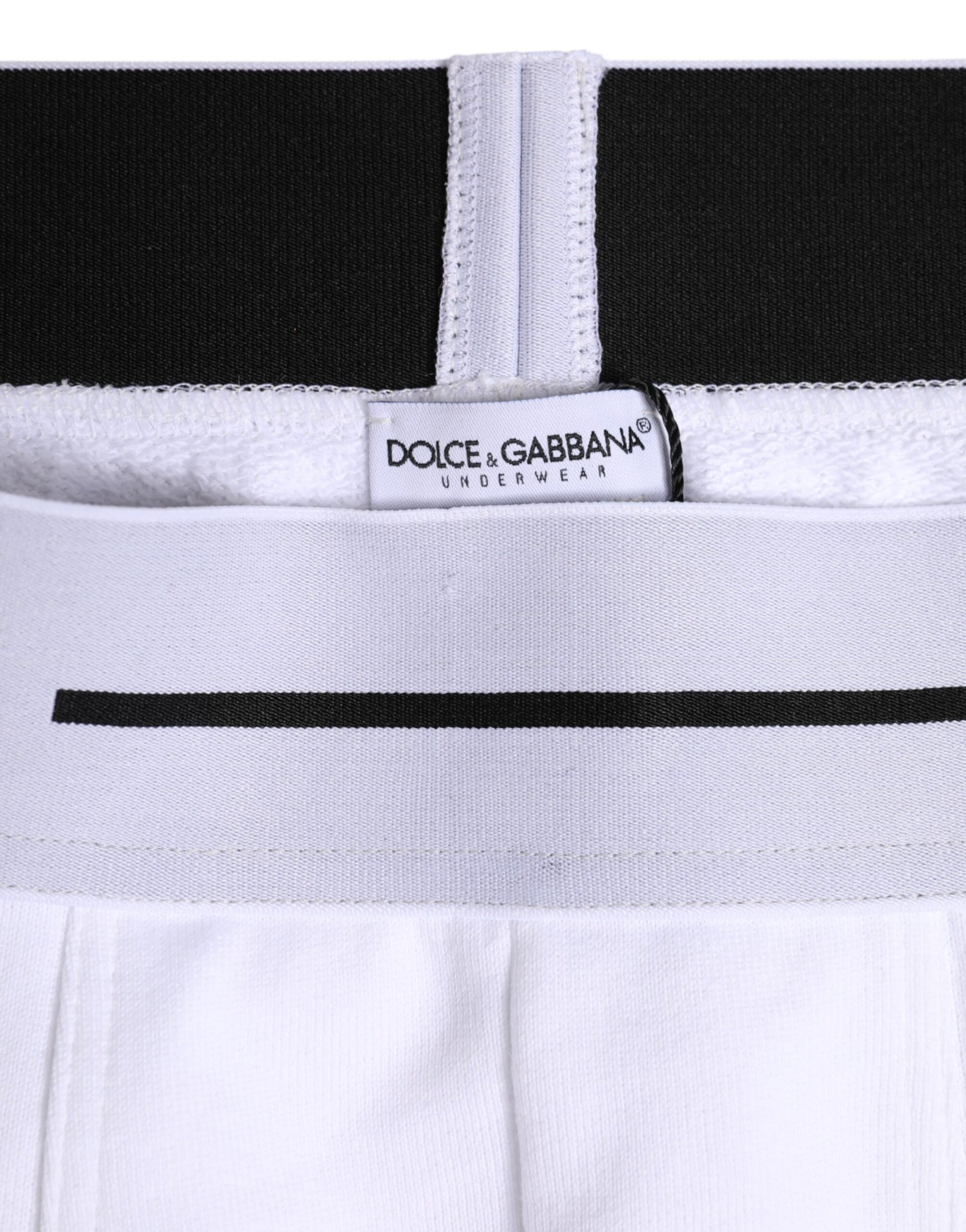 White Cotton Stretch Regular Boxer Underwear-Dolce & Gabbana-LabelTerrace.com