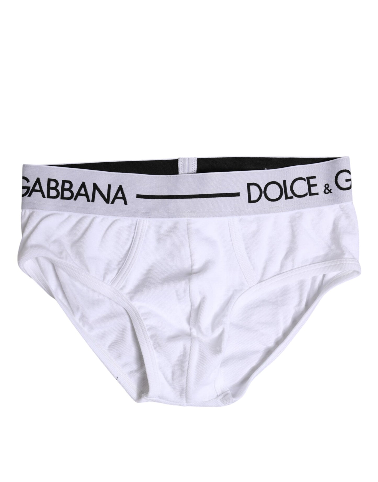 White Cotton Stretch Regular Brief Underwear-Dolce & Gabbana-LabelTerrace.com