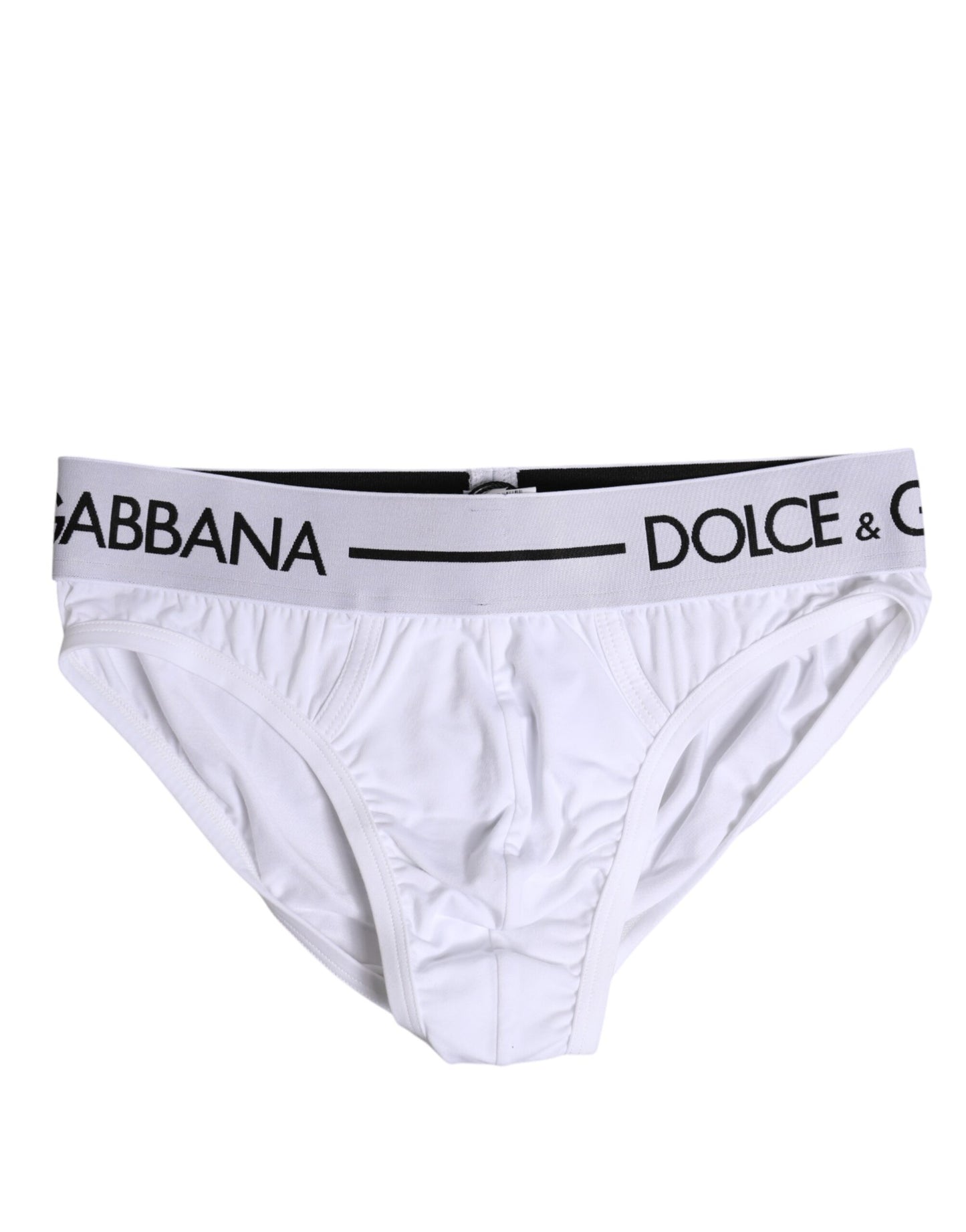 White Cotton Stretch Regular Brief Underwear-Dolce & Gabbana-LabelTerrace.com