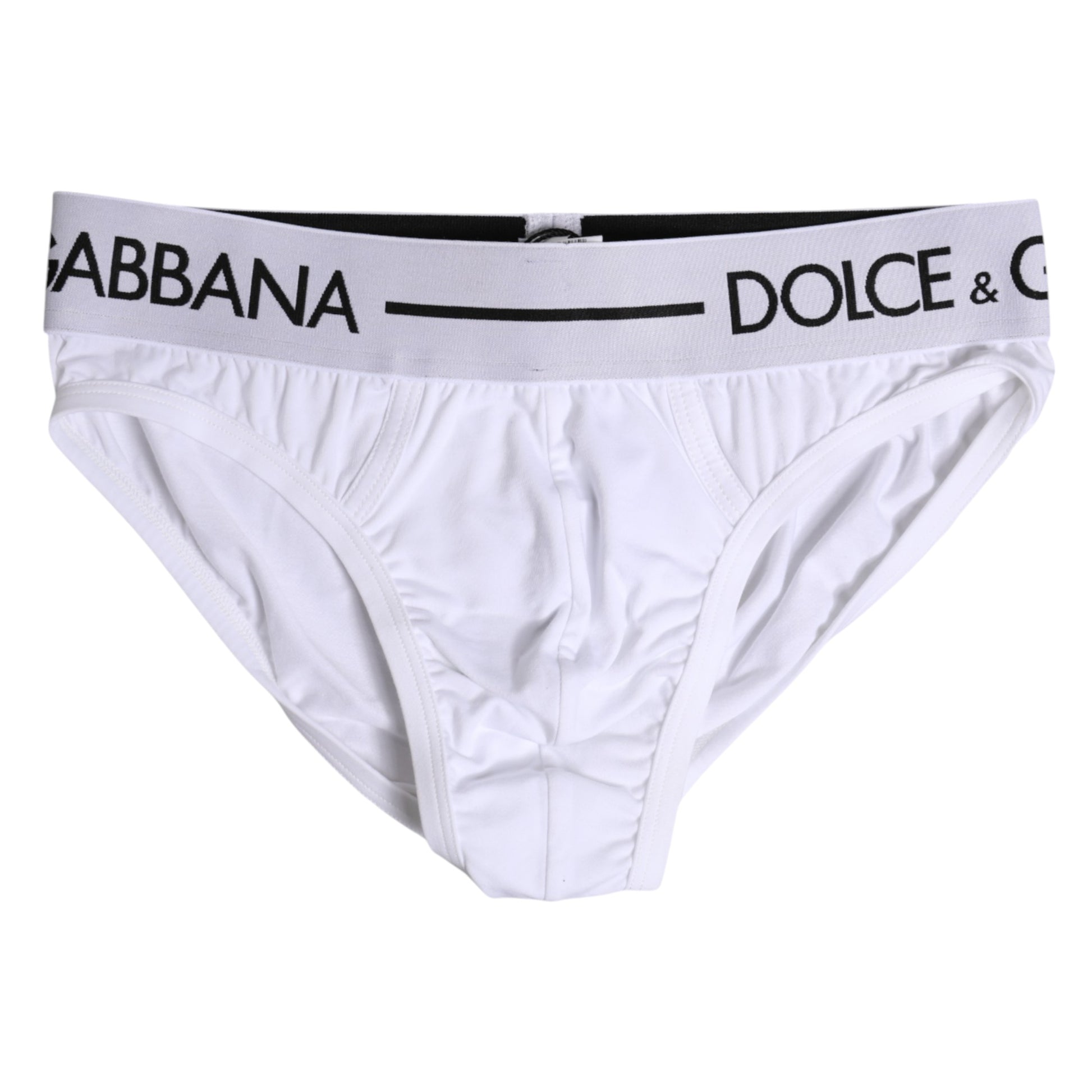 White Cotton Stretch Regular Brief Underwear-Dolce & Gabbana-LabelTerrace.com