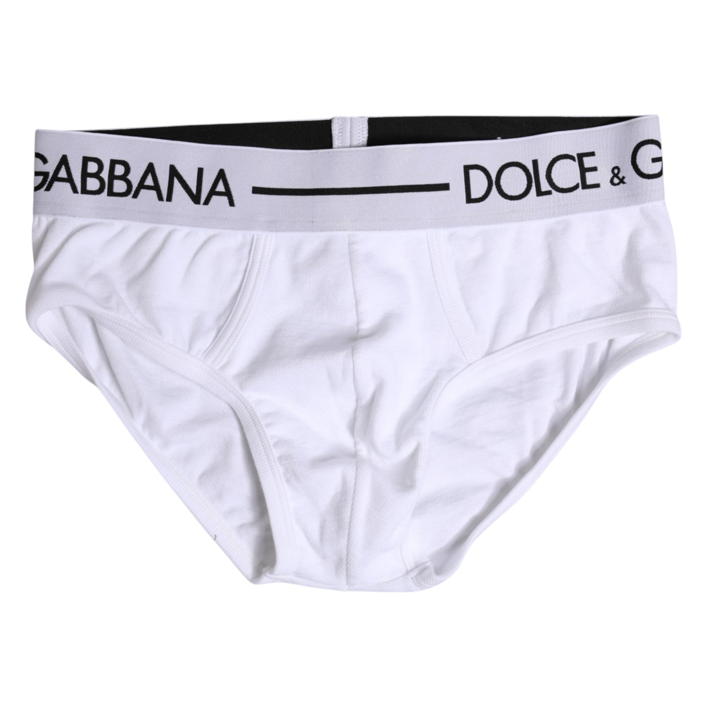 White Cotton Stretch Regular Brief Underwear-Dolce & Gabbana-LabelTerrace.com