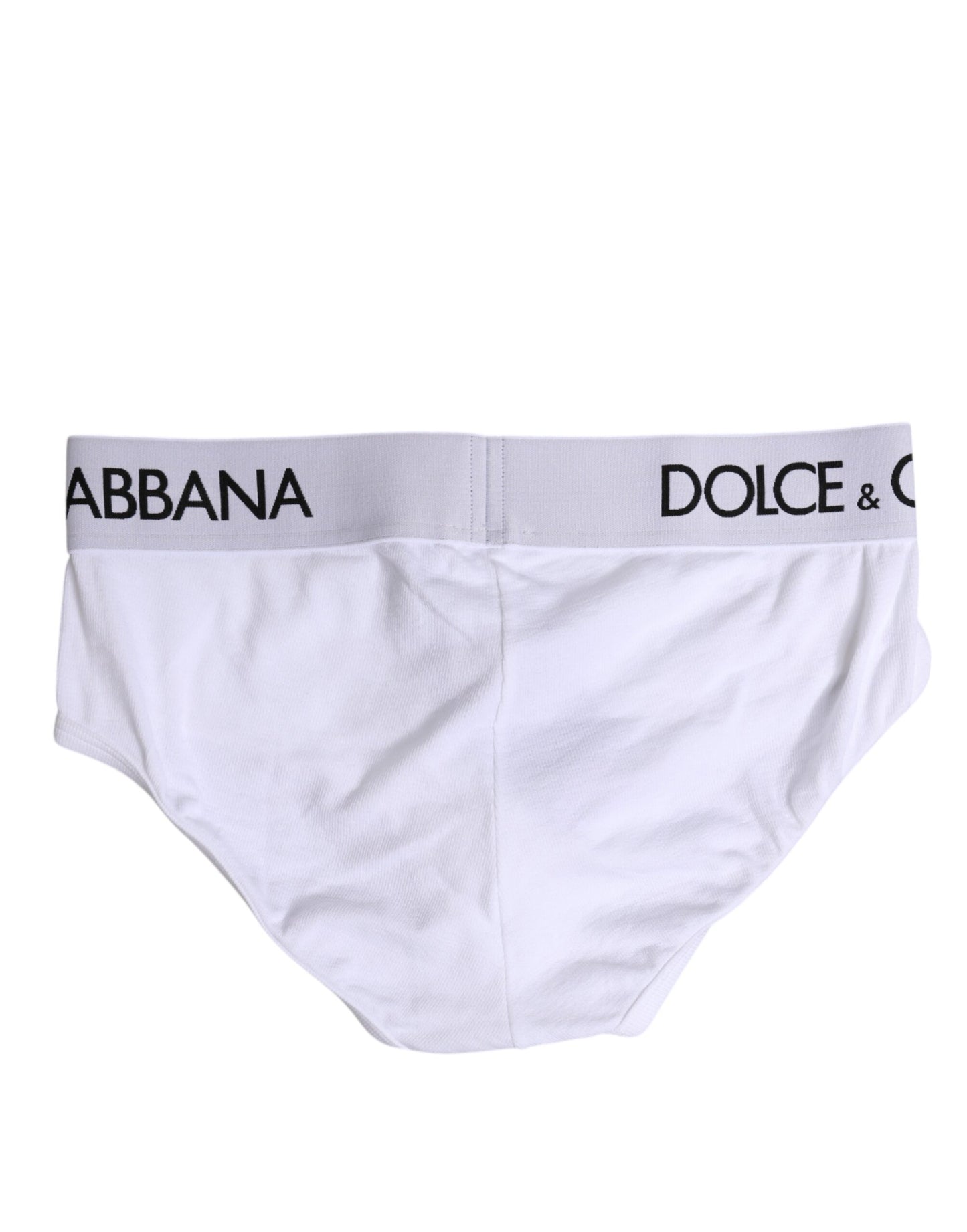 White Cotton Stretch Regular Brief Underwear-Dolce & Gabbana-LabelTerrace.com