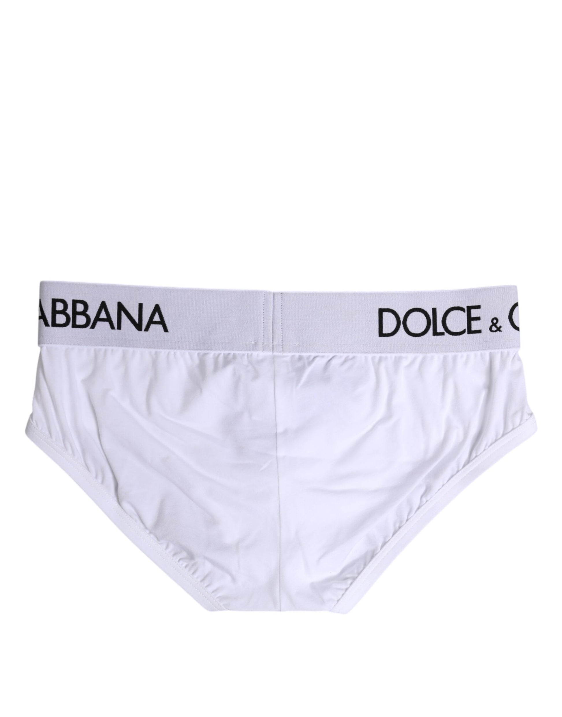 White Cotton Stretch Regular Brief Underwear-Dolce & Gabbana-LabelTerrace.com