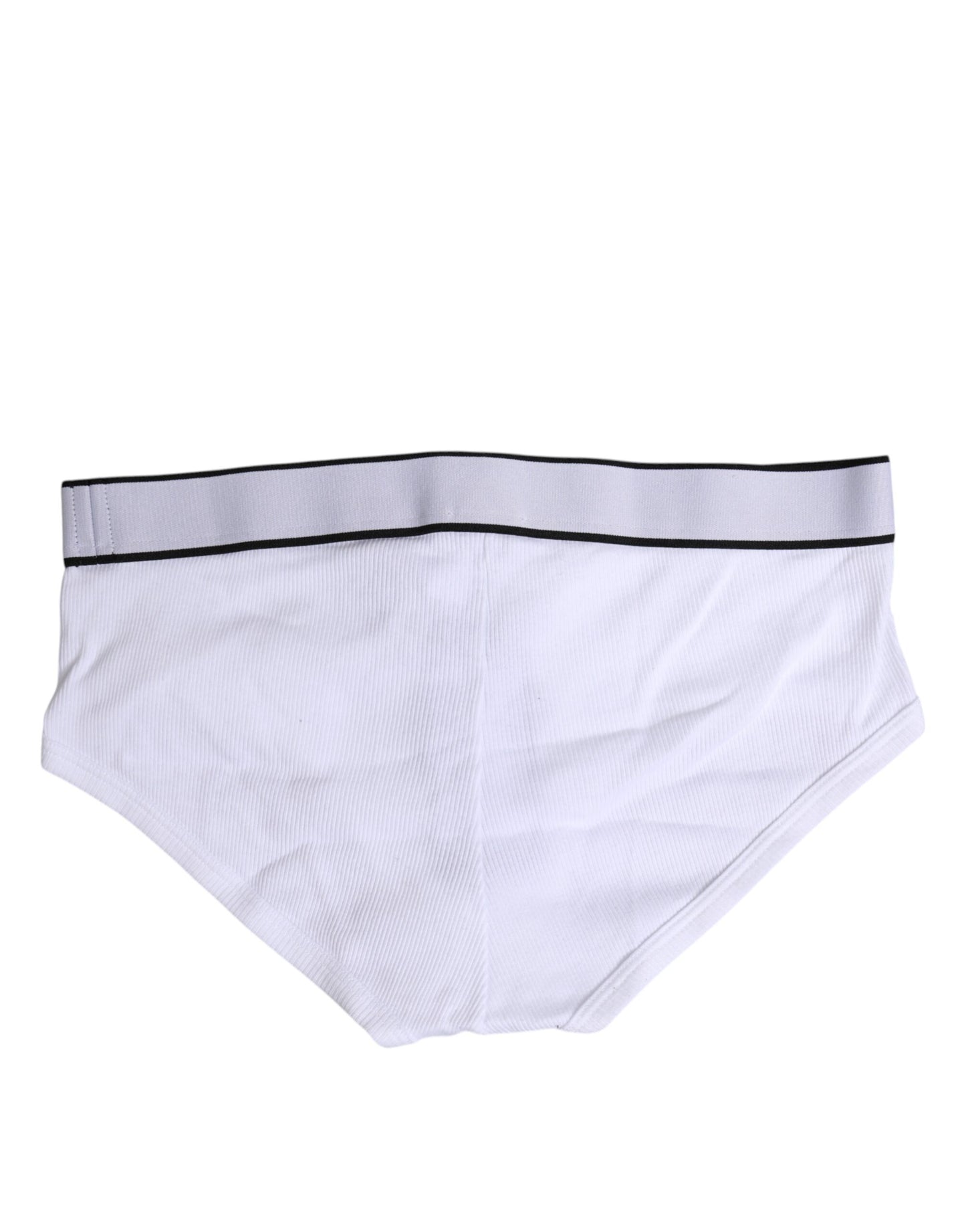White Cotton Stretch Regular Brief Underwear-Dolce & Gabbana-LabelTerrace.com
