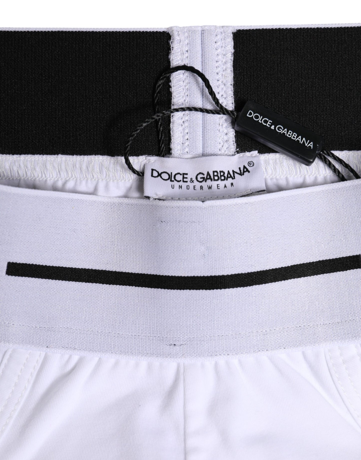 White Cotton Stretch Regular Brief Underwear-Dolce & Gabbana-LabelTerrace.com