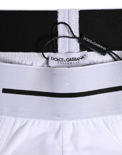 White Cotton Stretch Regular Brief Underwear-Dolce & Gabbana-LabelTerrace.com