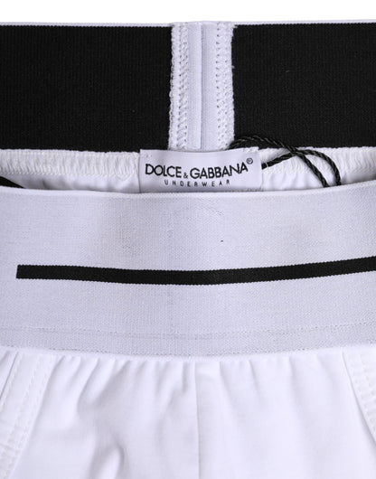 White Cotton Stretch Regular Brief Underwear-Dolce & Gabbana-LabelTerrace.com