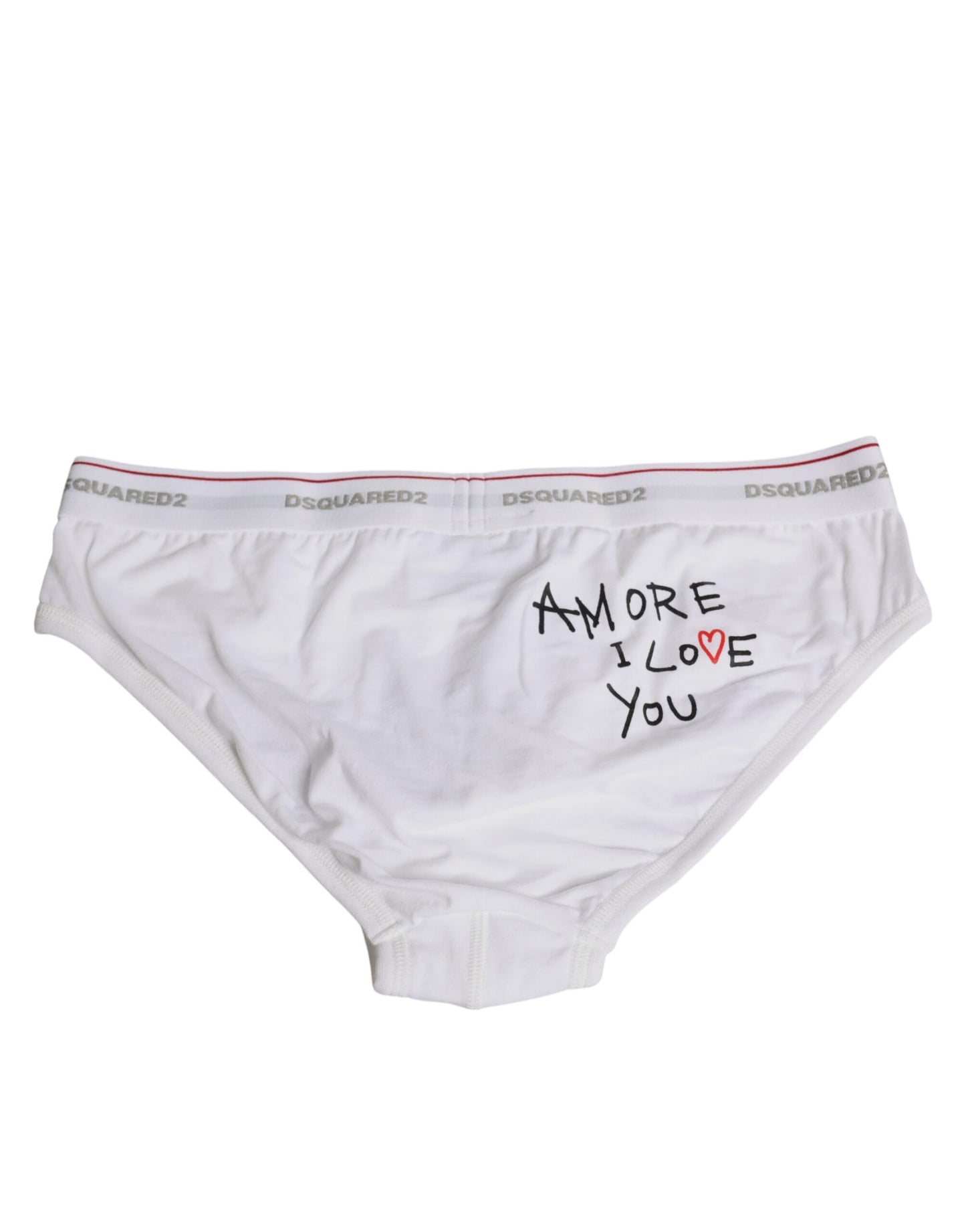 White Cotton Stretch Women Mid Waist Panty Underwear-Dsquared²-LabelTerrace.com