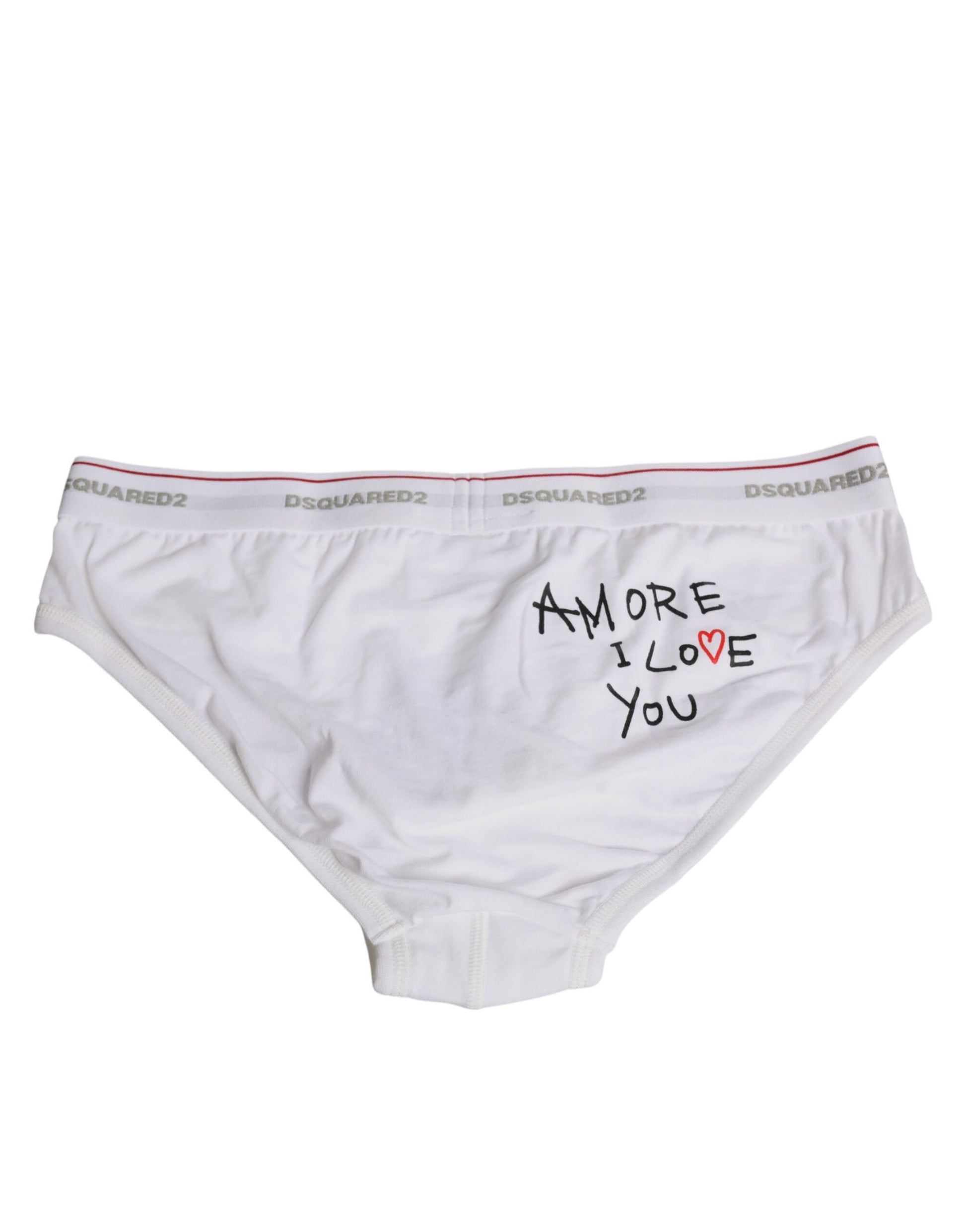 White Cotton Stretch Women Mid Waist Panty Underwear-Dsquared²-LabelTerrace.com