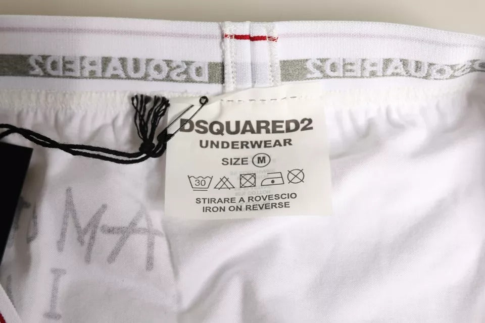 White Cotton Stretch Women Mid Waist Panty Underwear-Dsquared²-LabelTerrace.com
